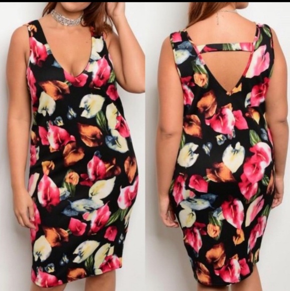 Dresses & Skirts - SALE !! PLUS FLORAL SLEEVELESS DRESS
